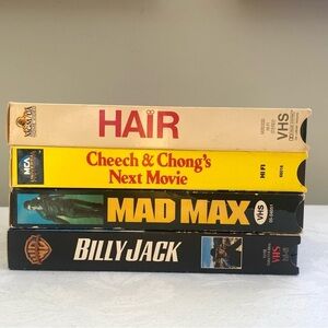 Vintage Classic Cult Movies on VHS Bundle of 4